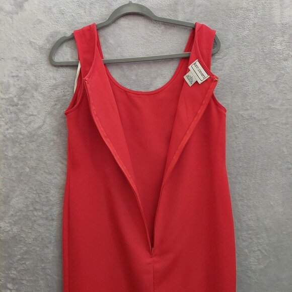 Karin Stevens Jacket Dress set Maxi Size 8 Red career formal wedding feminine - Picture 15 of 16
